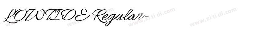 LOWTIDE Regular字体转换